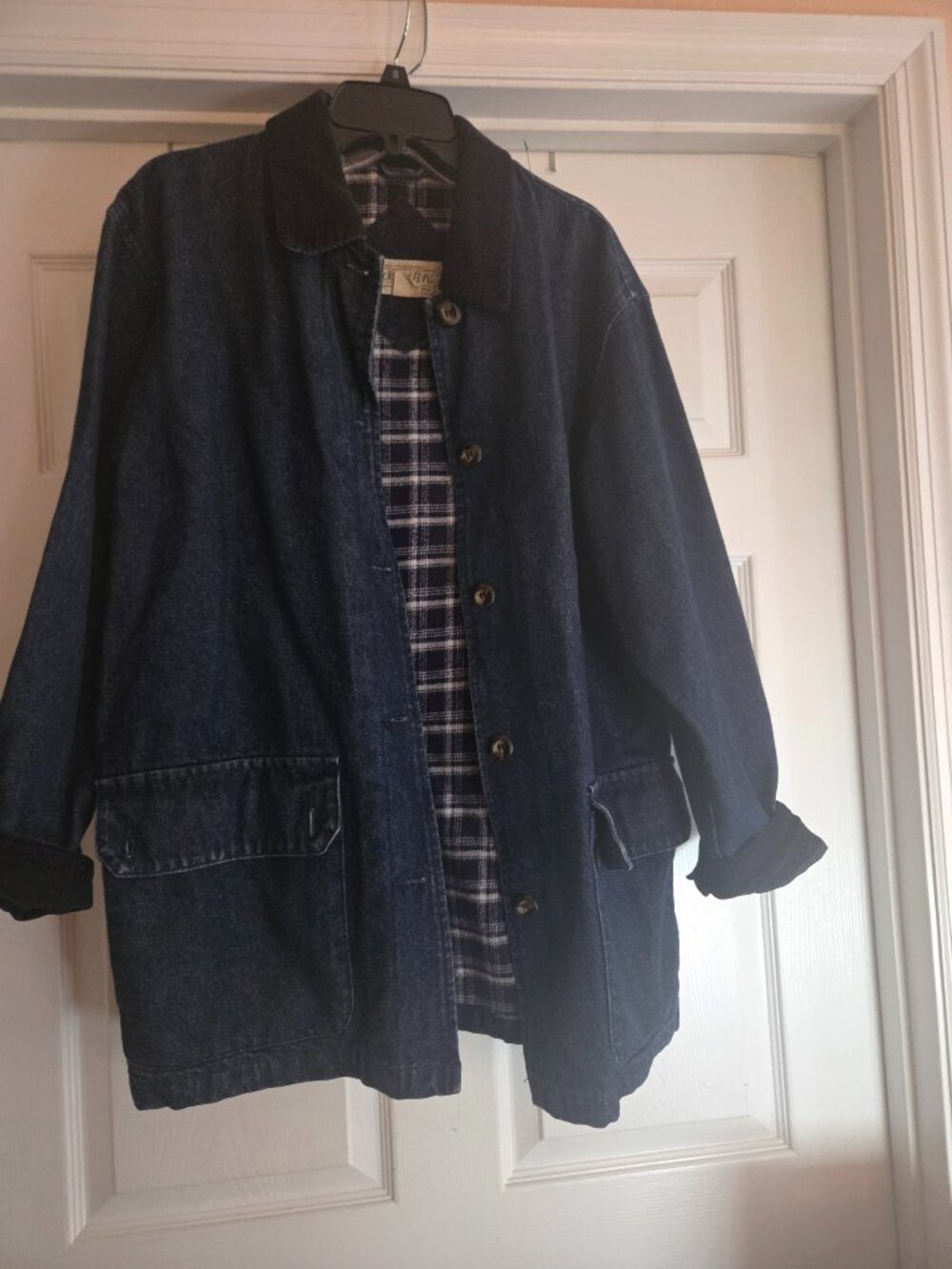 St Johns Bay Chore Farmer Barn Denim Corduroy Jacket Coat